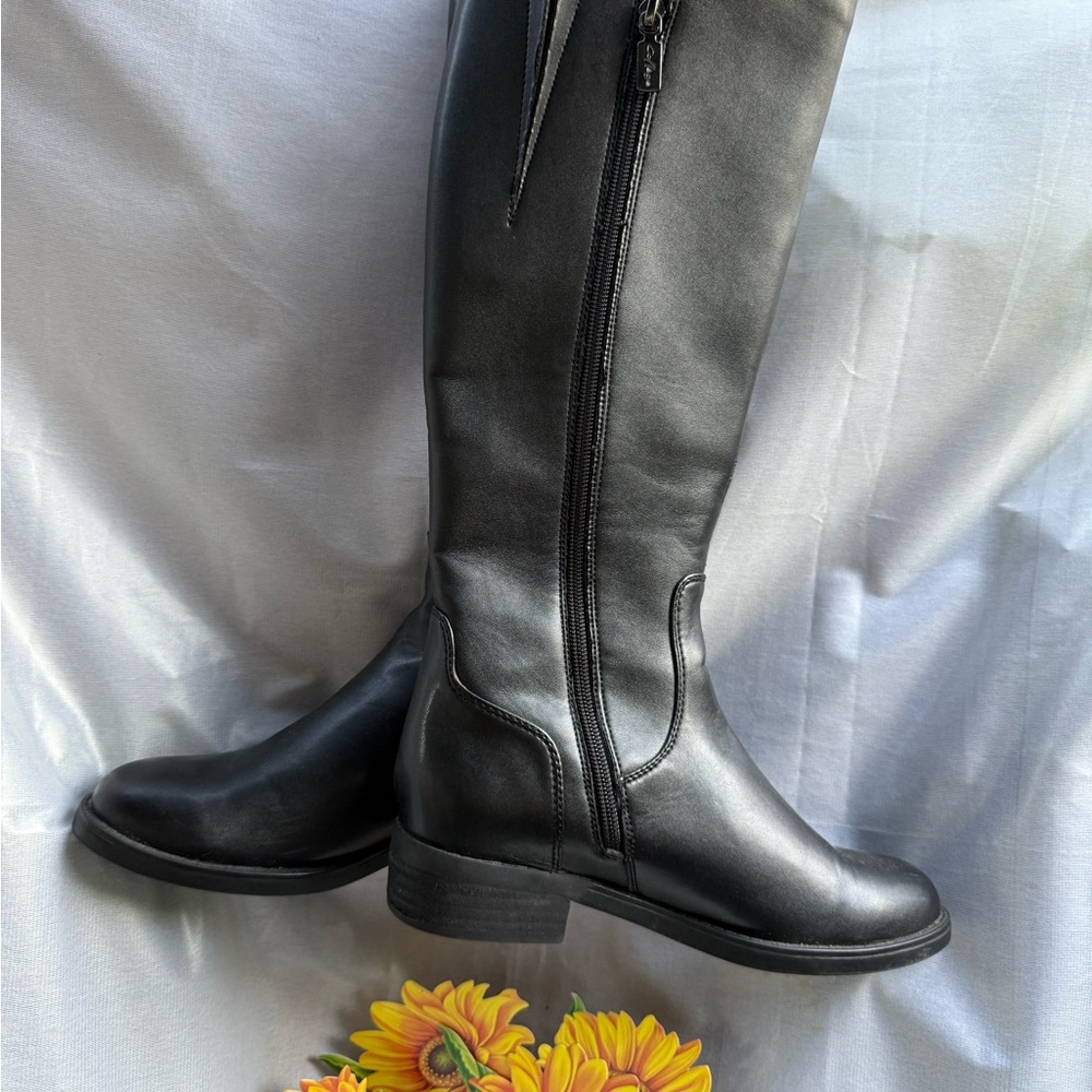 ☔️ COLLEGE AQUA Riding Boots 👢 🐎 EUC low heel - Picture 5 of 15